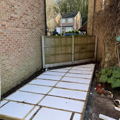 Insulation base laid for garden structure