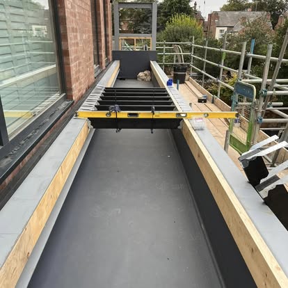 Composite balcony decking frame installation