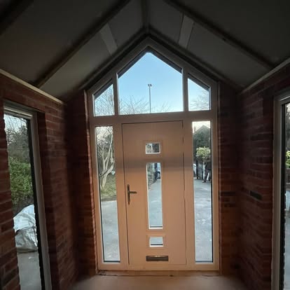 Interior of new apex porch with composite door