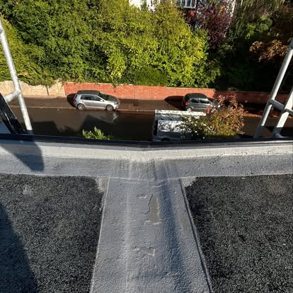Flat roof from scaffolding, different angle